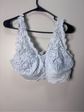 Aerie Bralette Laces Baby Blue Bra Size XL